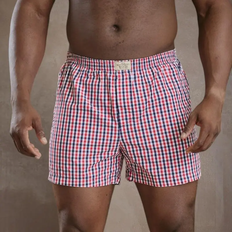 Kingsley Bastille Wine Tour Gingham Sleep Short - Pelican 1