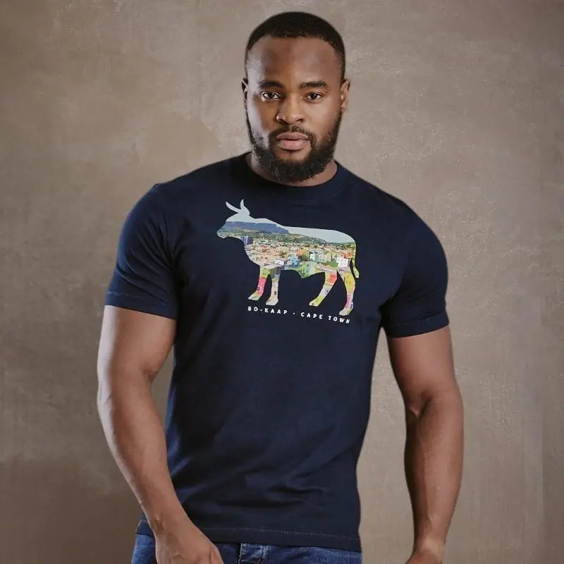 Kingsley Bo Kaap Nguni Regular Crew Tee - Midnight 1