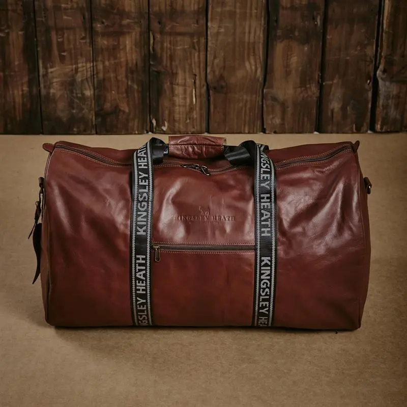 Kingsley Branded Strap Duffel Bag - Tan 1