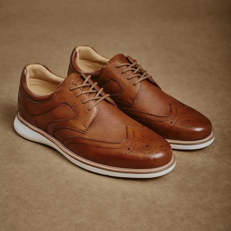Kingsley Business Casual Wingtip - Tan 1
