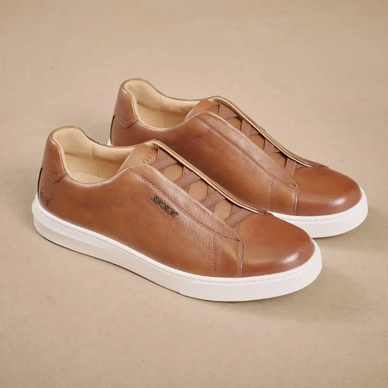 Kingsley Elasticated Sneaker - Tan 1