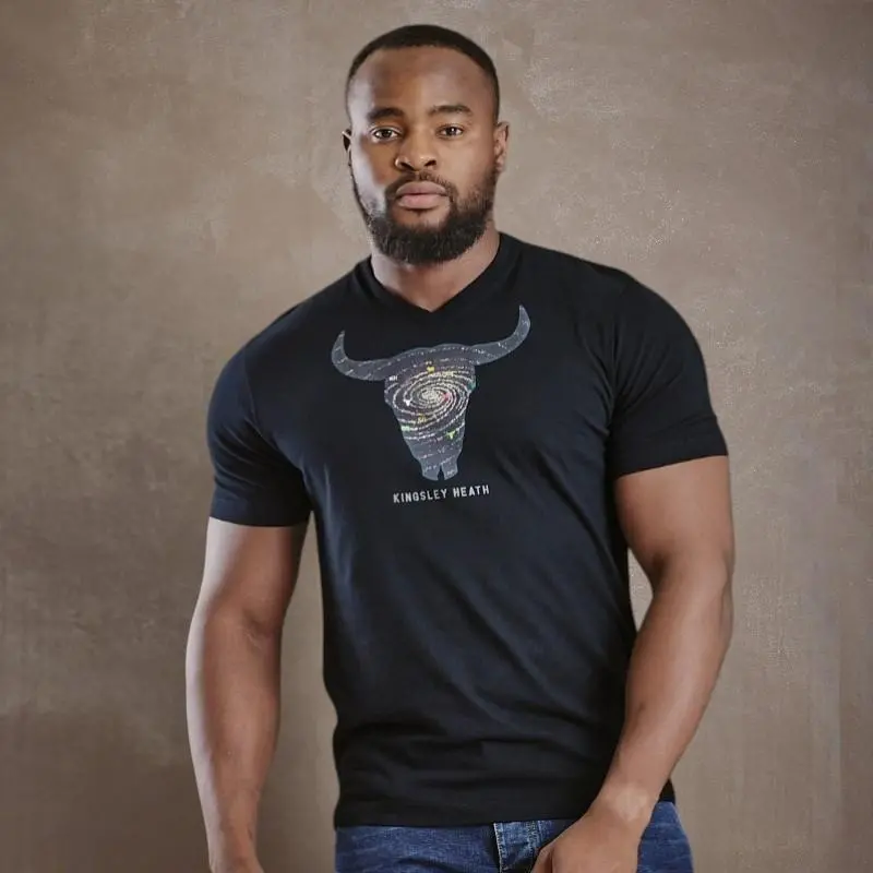 Kingsley Galaxy Skull V-Neck Tee - Mamba 1