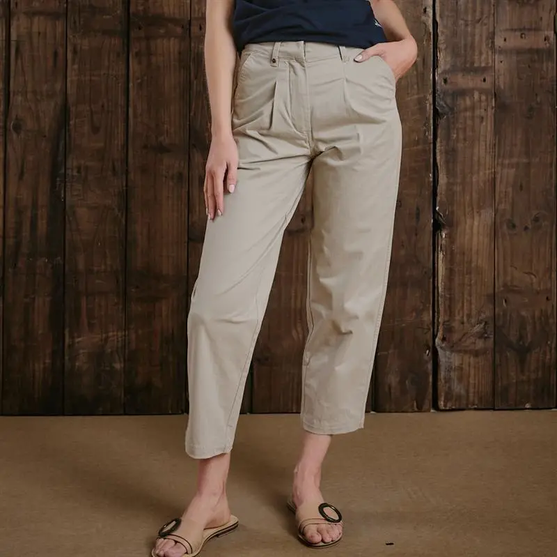 Kingsley Heath Ceres Cropped Tapered Chino  - Stone 1