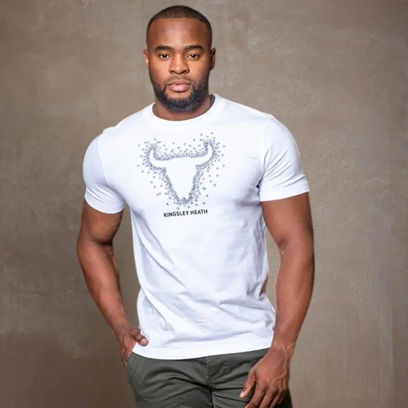 Kingsley Heath Cut-Out Skull Crew Tee - Pelican 1