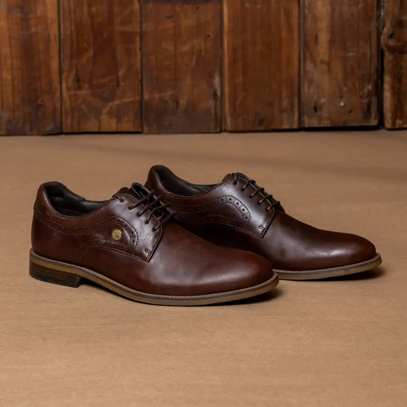 Kingsley Heath F Nguni Trim Plain Toe Tan/Brass 1