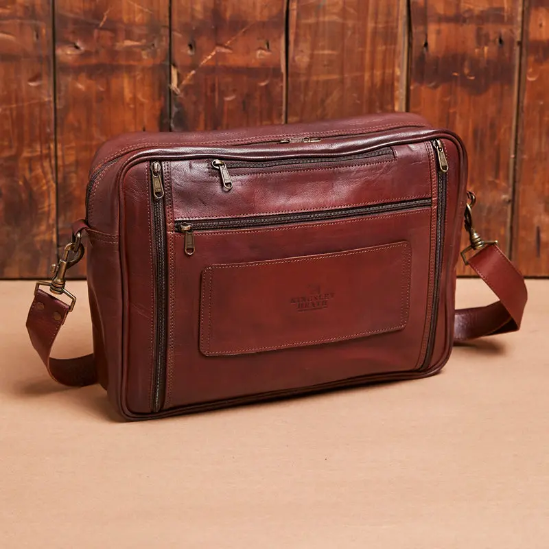 Kingsley Heath Messenger Backpack Tan 1
