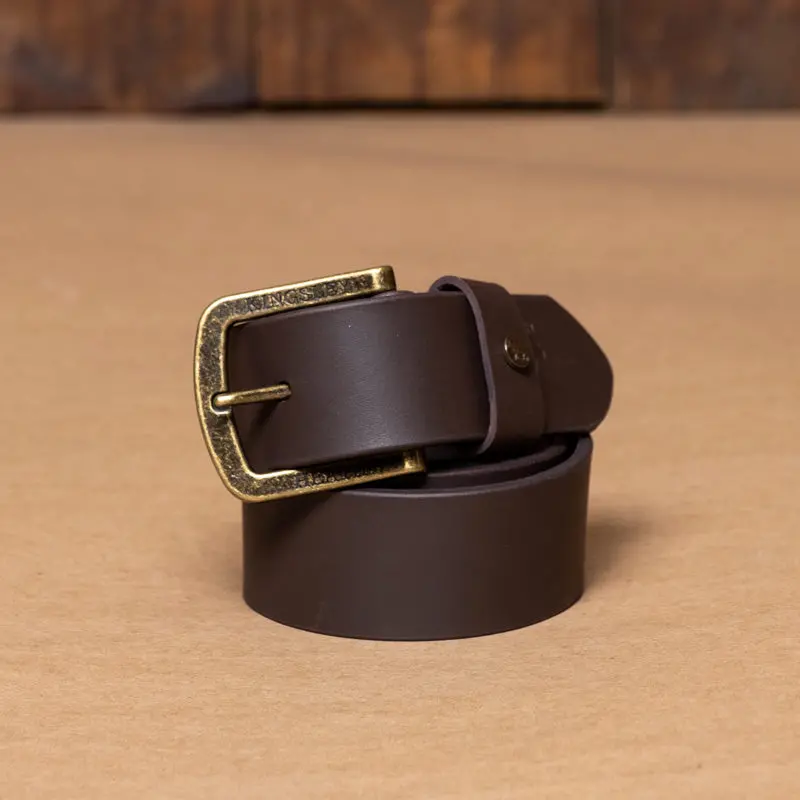 Kingsley Heath Metal Disc Loop Belt Buffalo/Brass 1