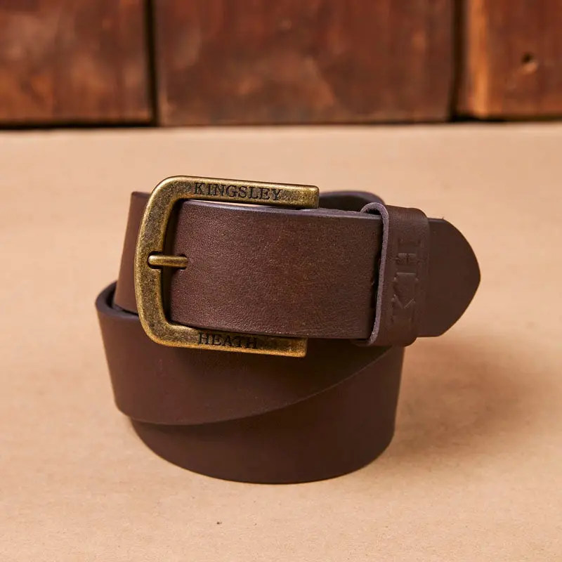 Kingsley Heath Nguni Tip Nos Belt Buffalo/Brass 1