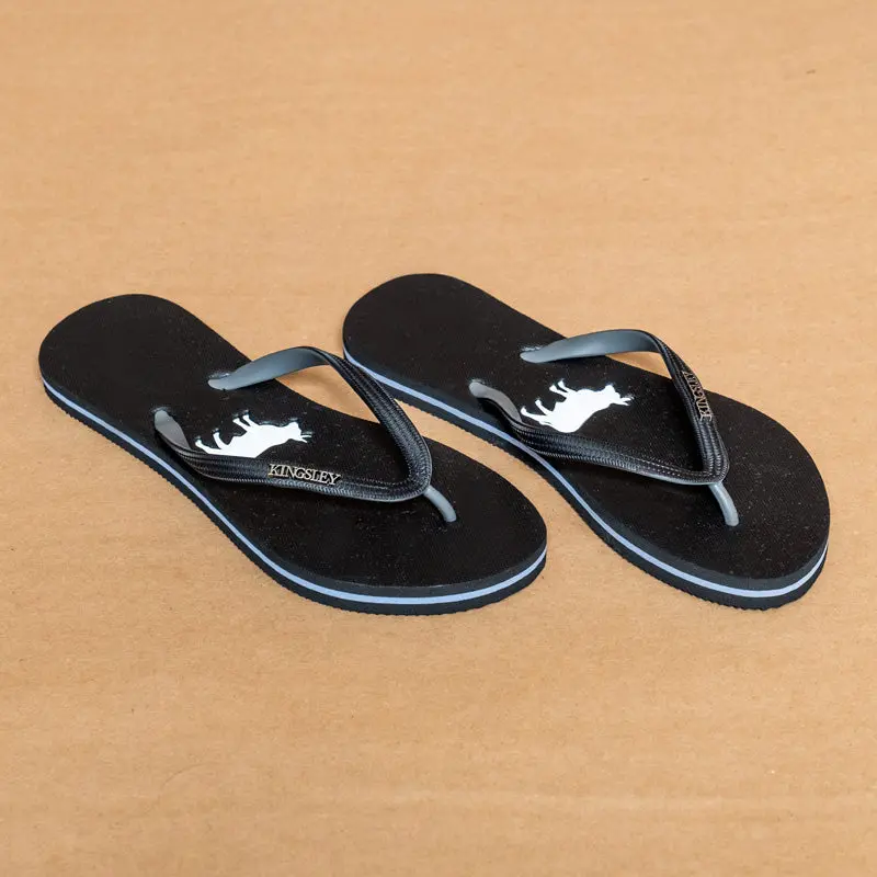 Kingsley Heath T Bold Nguni Print Flip Flop Black/Grey/Nickel/White/Black 1
