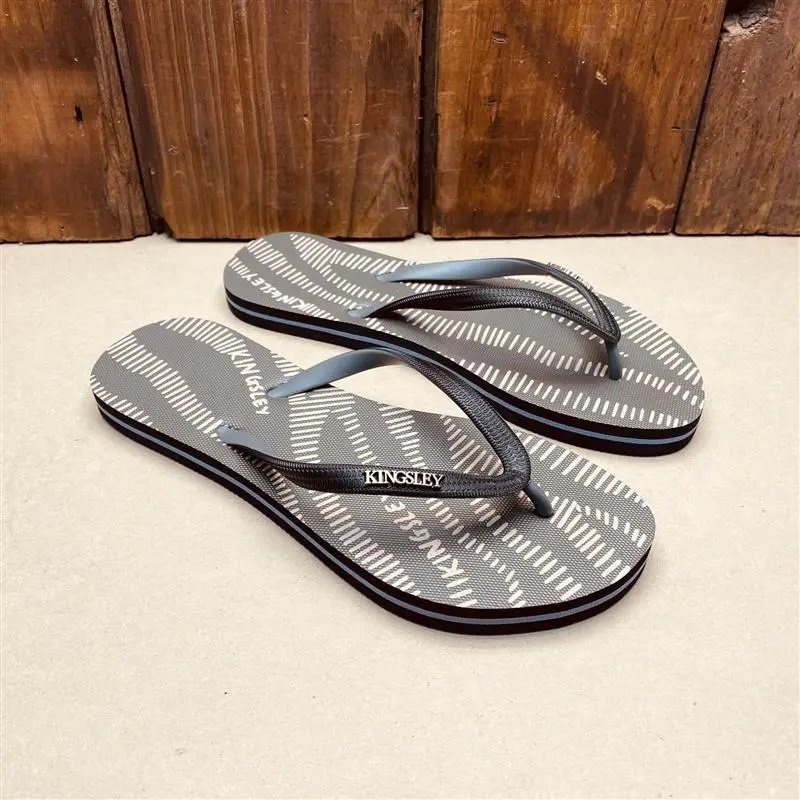 Kingsley Heath Zebra Print Flip Flop - Black/Grey/Nickle/Ivory/Black 1