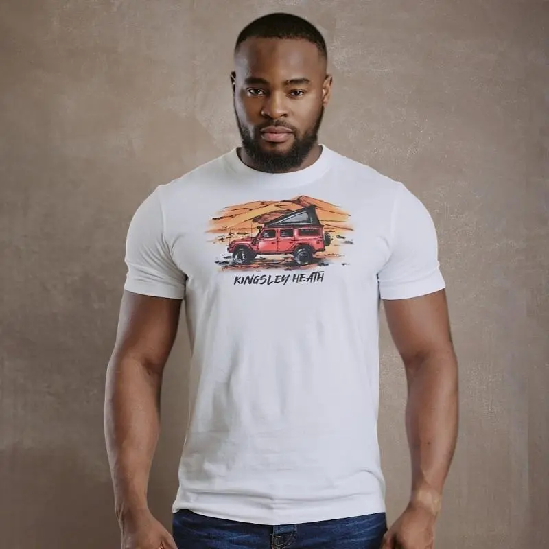Kingsley Landcruiser Overland Adventure Crew Tee  - Pelican 1