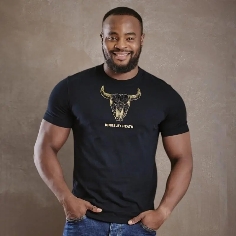 Kingsley Medium Beaded Nguni Crew Tee - Mamba 1
