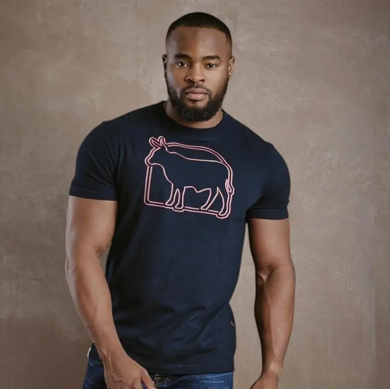 Kingsley Nguni Pop Out Crew Tee - Midnight 1