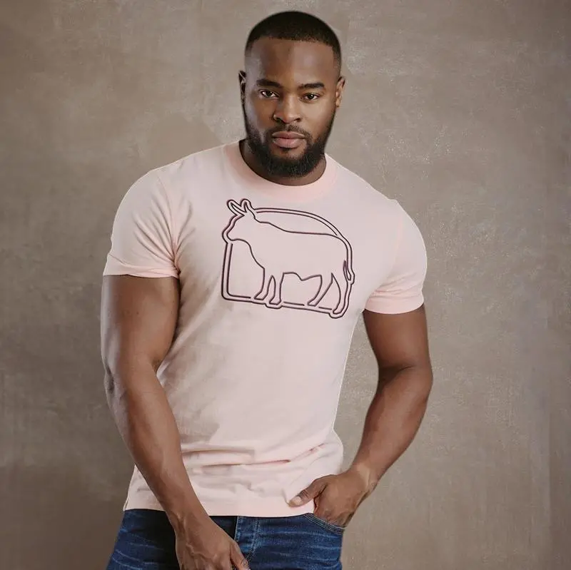 Kingsley Nguni Pop Out Crew Tee - Trout 1