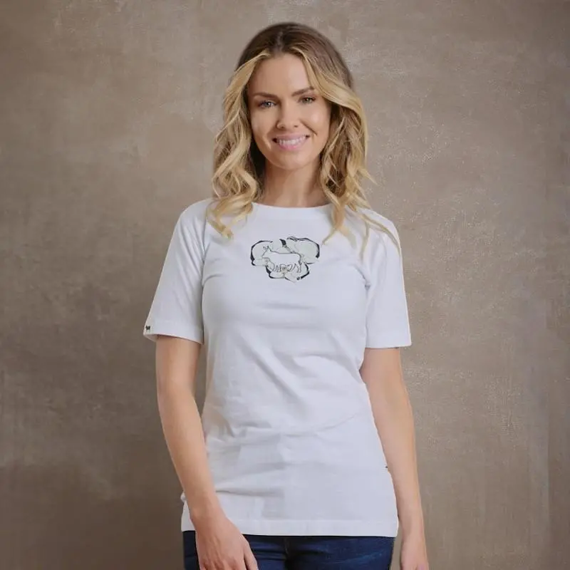 Kingsley Orchid Nguni Regular Crew Tee - Pelican 1