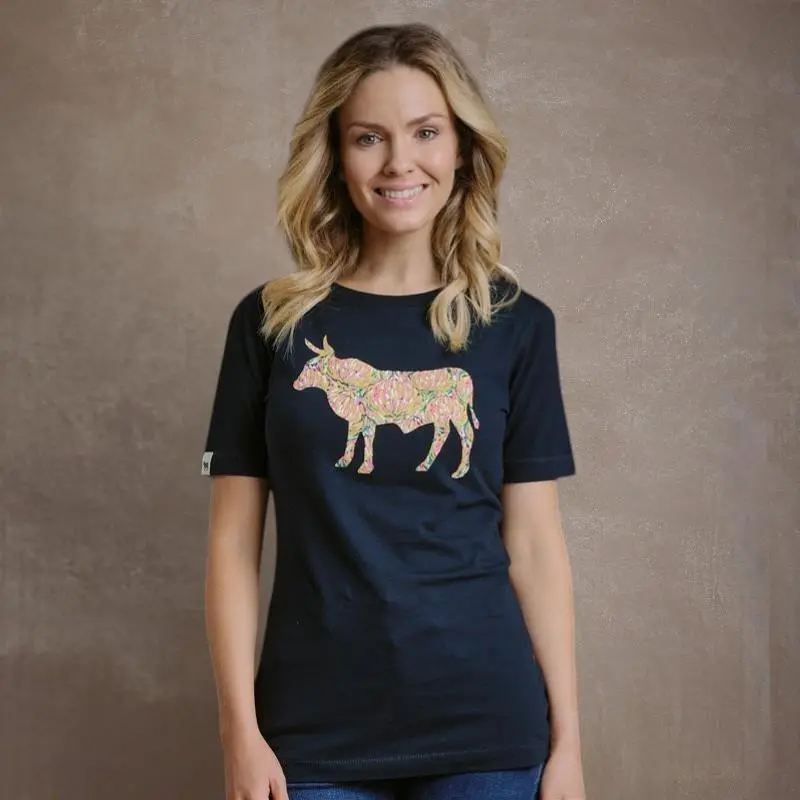 Kingsley Pincushion Nguni Tee - Midnight 1