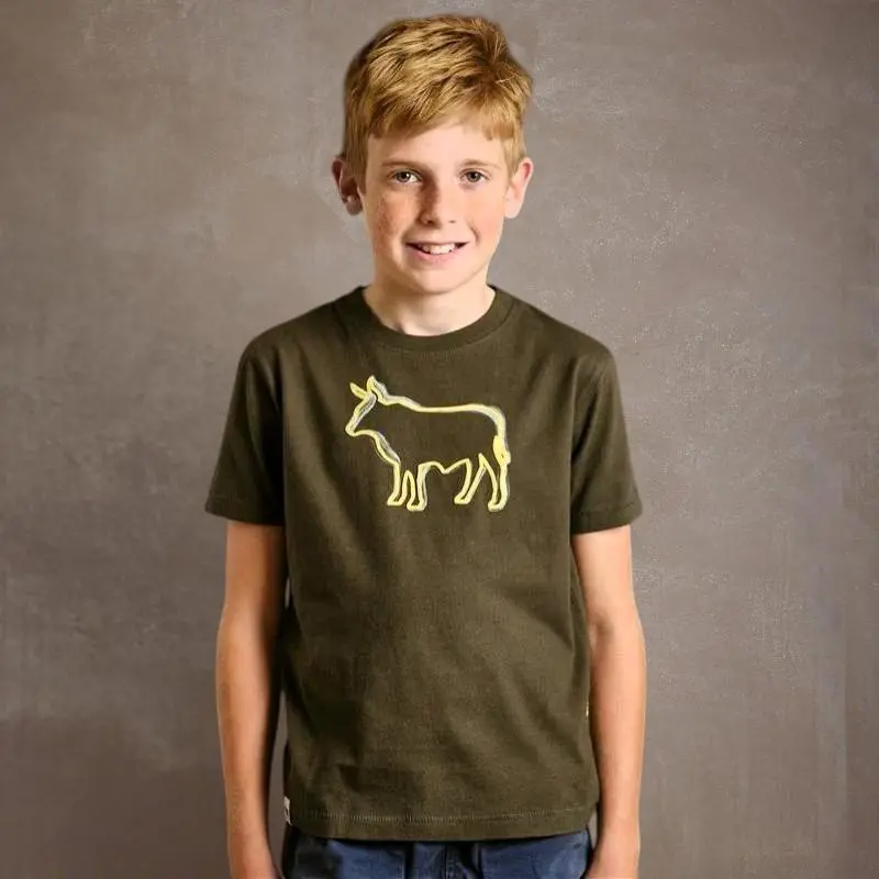 Kingsley Shadow Outline Crew Tee - Fatigue 1
