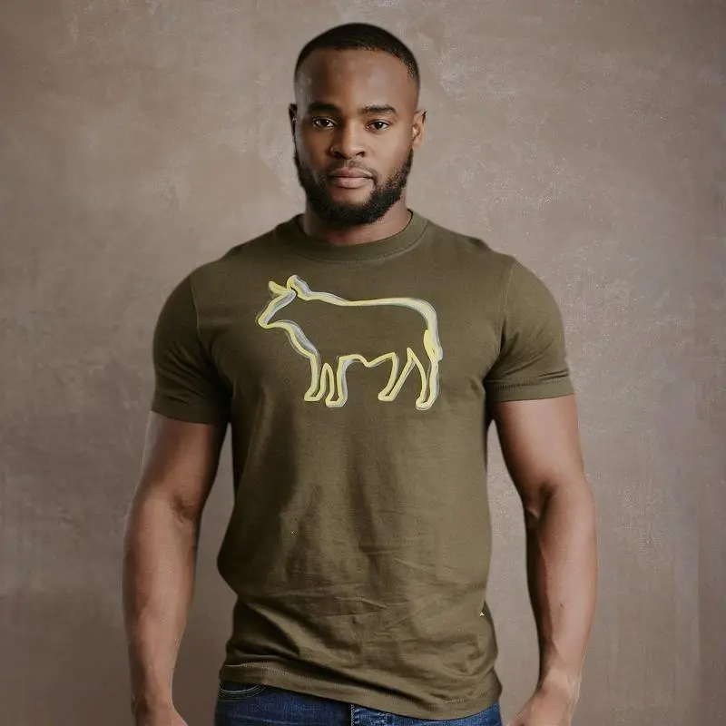 Kingsley Shadow Outline Crew Tee - Fatigue 1