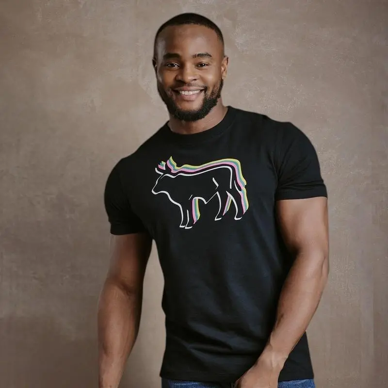 Kingsley Shadow Pop Nguni Crew Tee - Mamba 1