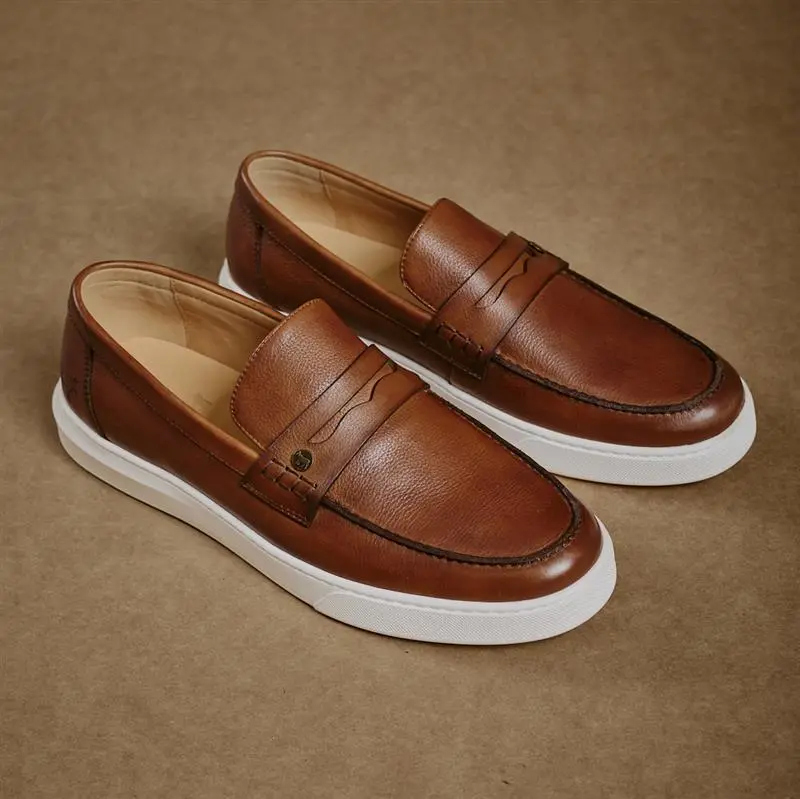 Kingsley Slip-On Metal Trim Sneaker - Tan 1