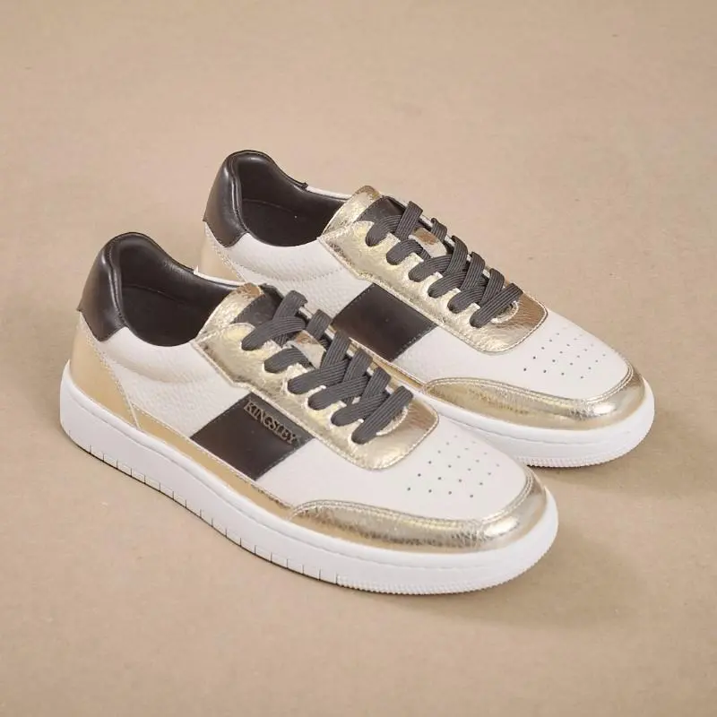 Kingsley Statement Wordmark Sneaker - Old Gold 1