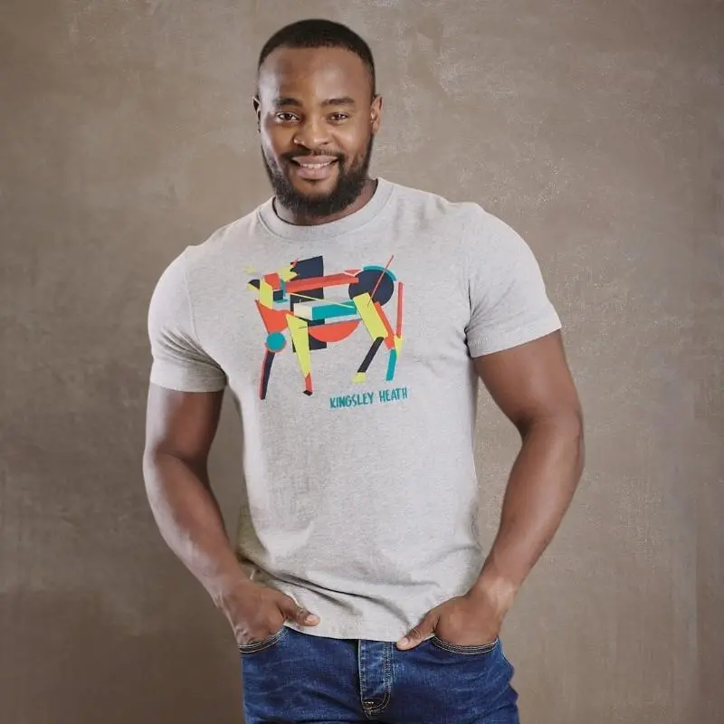Kingsley Suprematism Nguni Crew Tee - Vervet 1