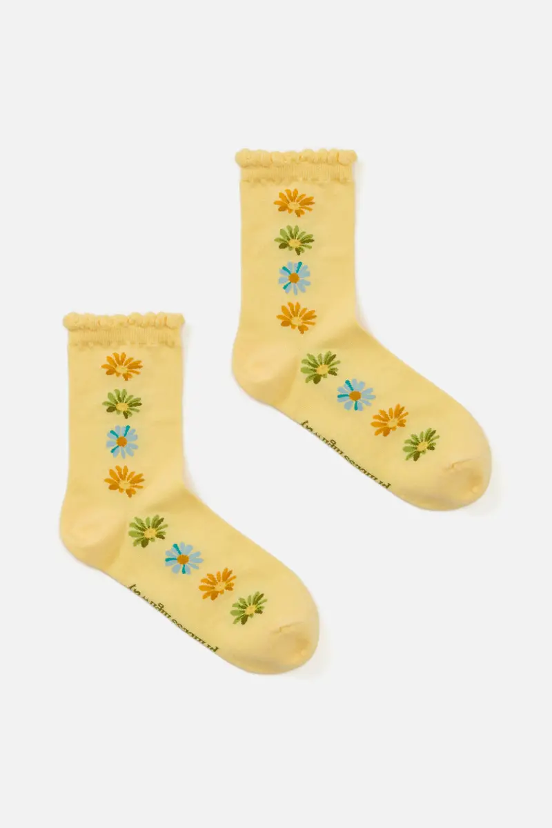 Lemon Daisy Jane Sock 1