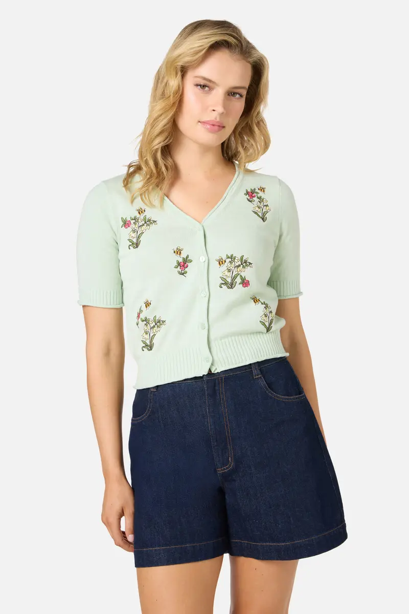 Libby Bee Embroidered Cardigan 1