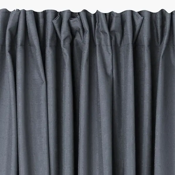 Liberty Pencil Pleat Curtain, 213Cm Drop - Charcoal 1