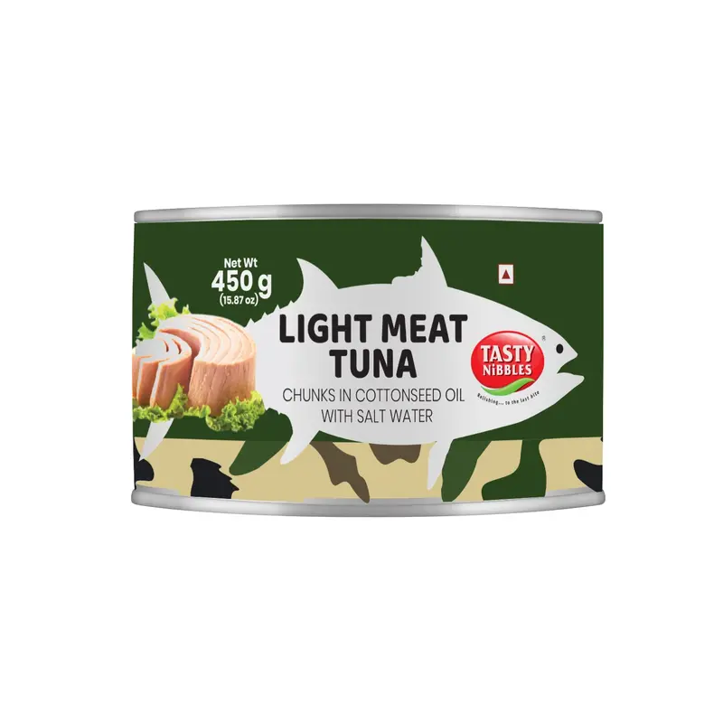 Light Meat Tuna Chunks In Cotton Seed Oil With Salt Water 450Gm Can 1