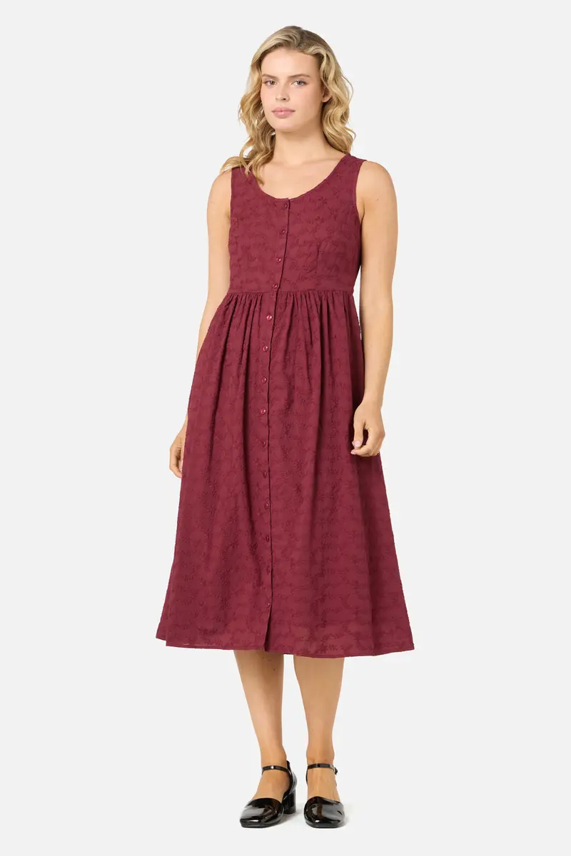 Lily Broidery Midi Dress 1