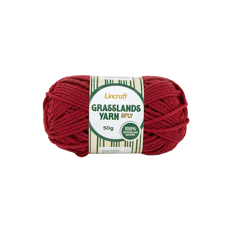 Lincraft Grasslands Crochet & Knitting Yarn 8Ply, 50G Merino Wool Yarn 5