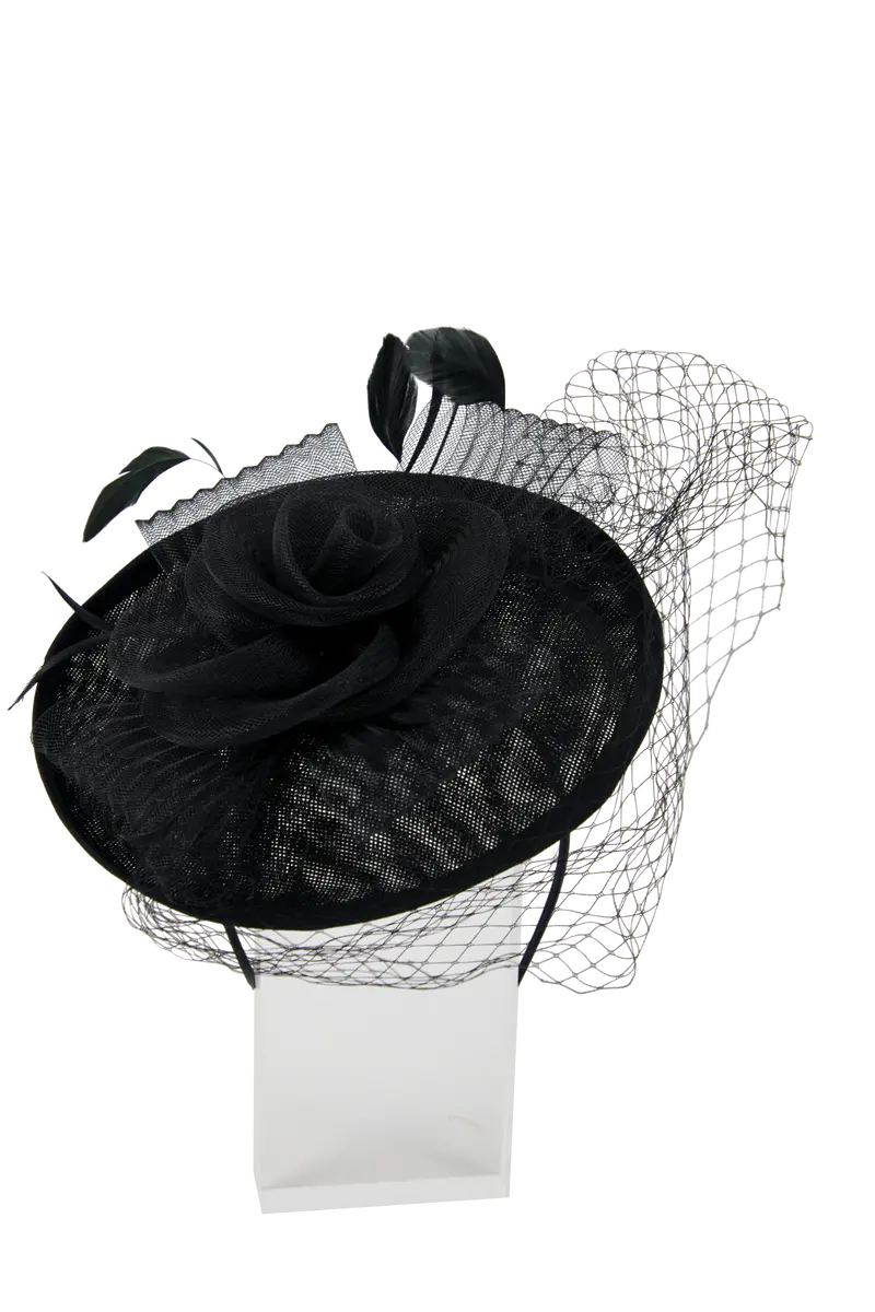 Lincraft Headband And Clip Fascinator, Ruth- Black 1