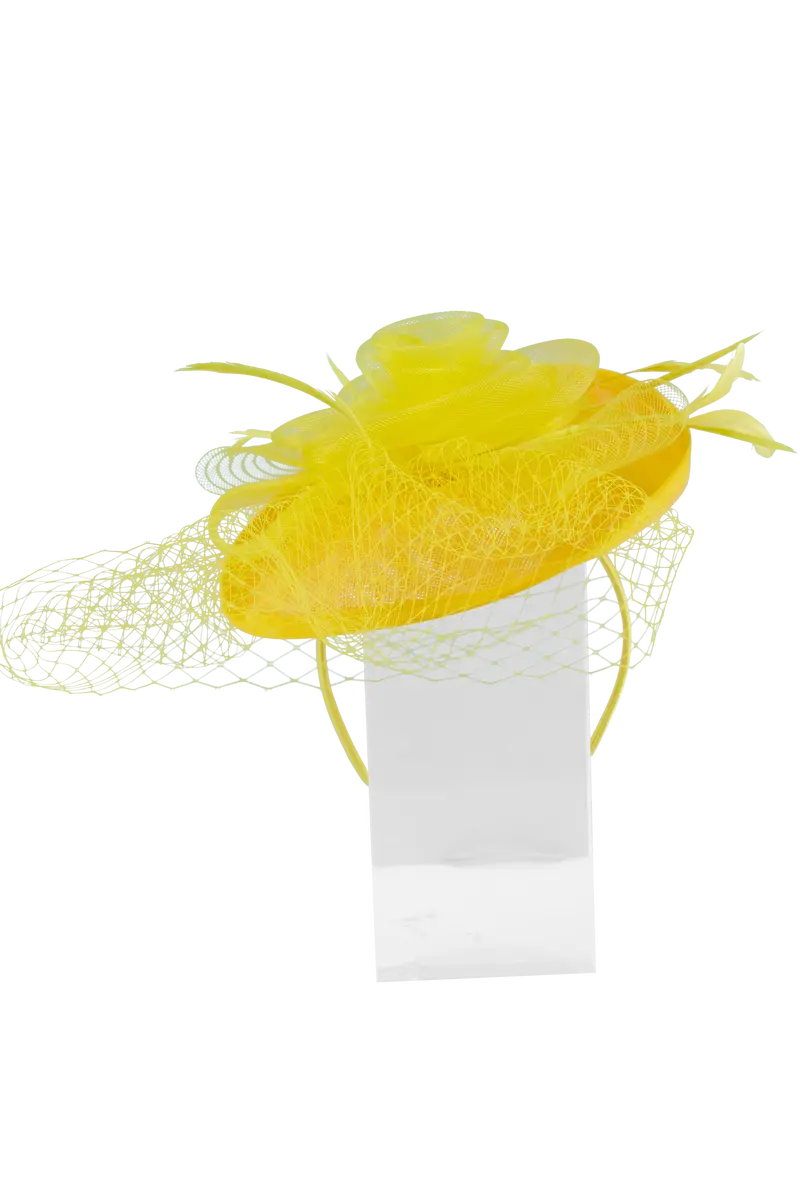 Lincraft Headband And Clip Fascinator, Ruth- Yellow 1