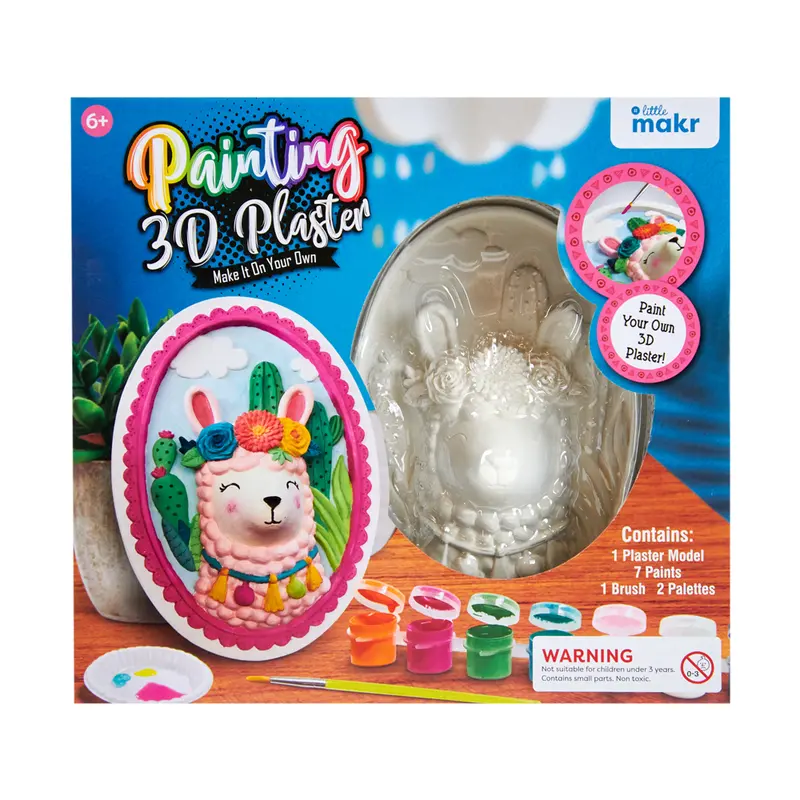 Little Makr 3D Plaster Llama Plaque 1