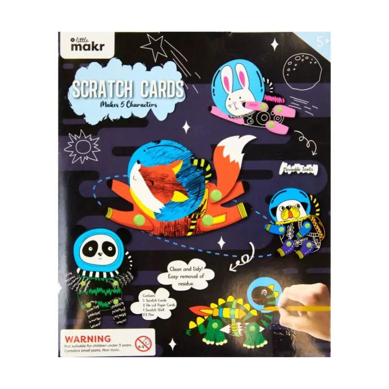 Little Makr Scratch Cards, Furry Animals 1