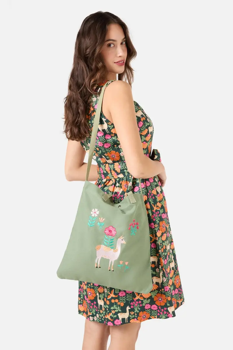 Llama Canvas Tote 1