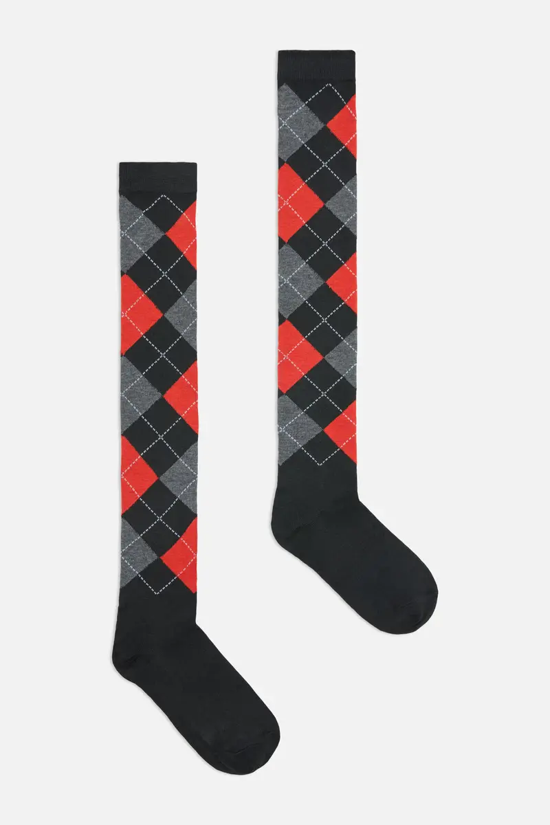 Long Argyle Socks 1