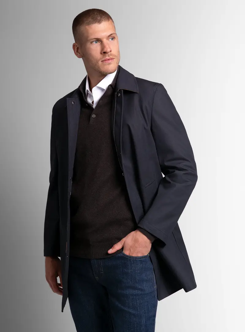 Lorenzo Navy Raincoat 1