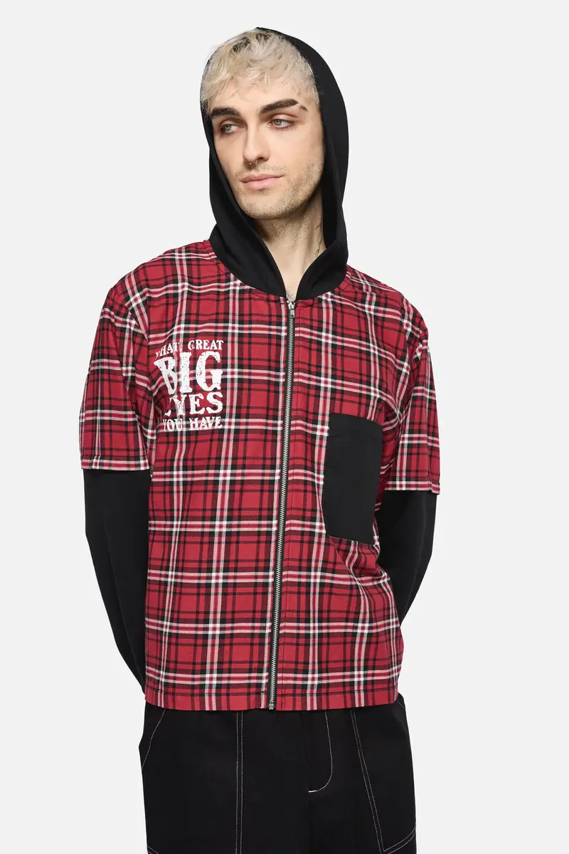 Louve Tartan Hoodie 1