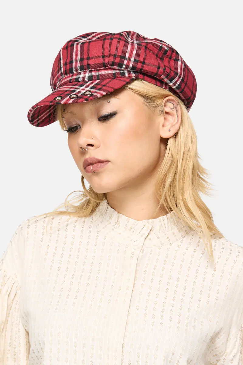 Louve Tartan Slouch Cap 1