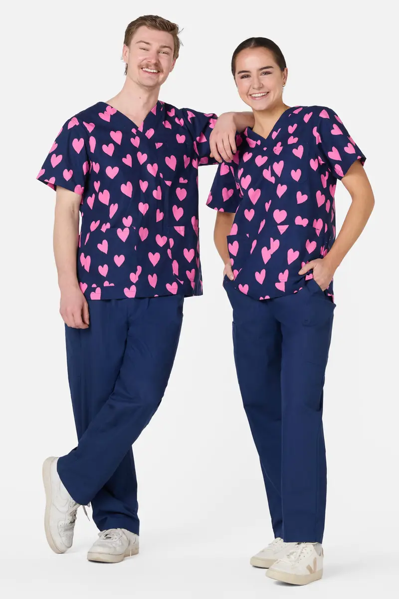 Lovehearts Top & Pant Scrub Set 1