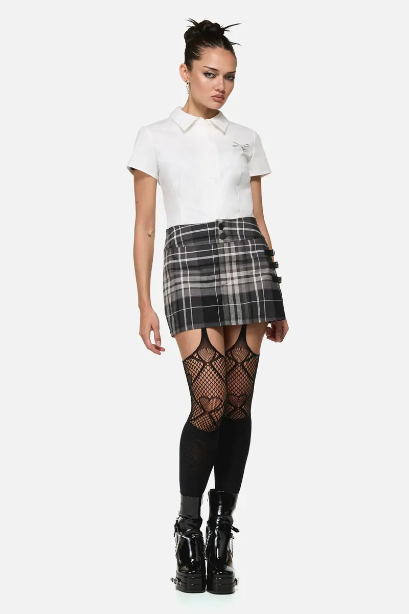 Lovett Goth Tartan Skort 1