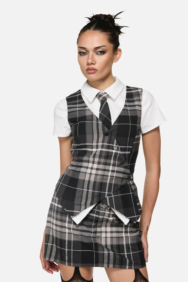 Lovett Tartan Goth Vest 1