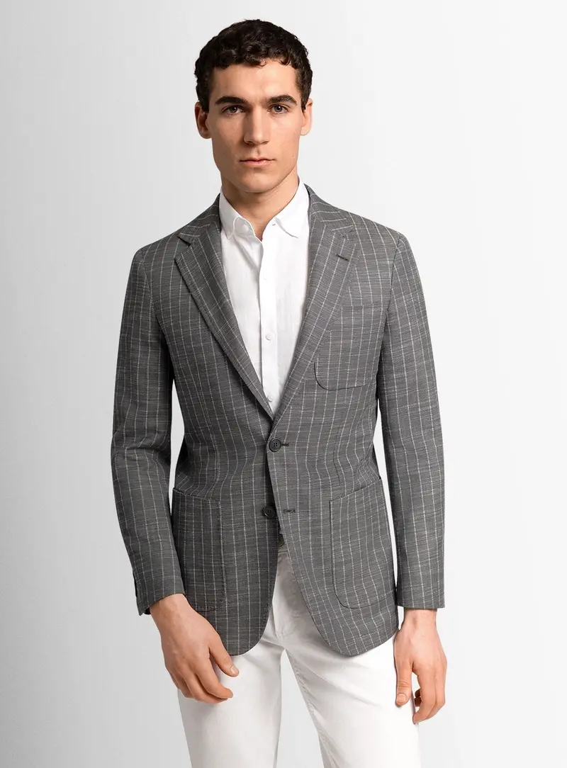 Lucca Forest Green Stripe Jacket 1