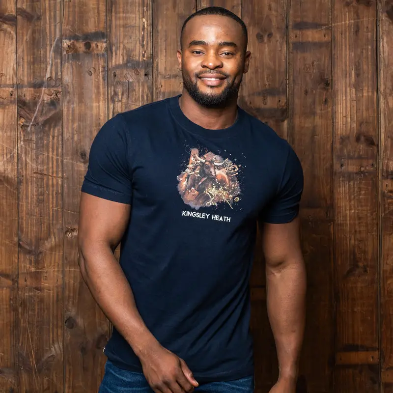 Luxe Charging Bull Crew Tee - Midnight 1
