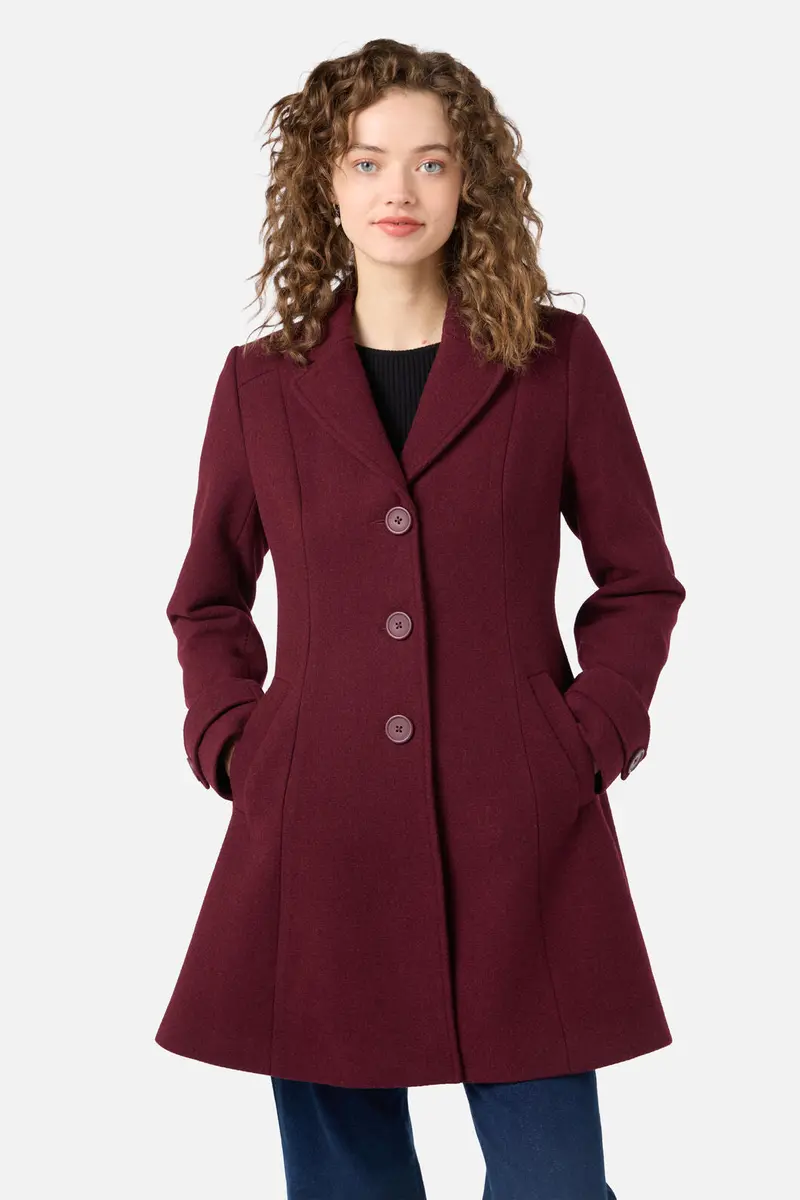 Mabel A-Line Wool Blend Coat 1