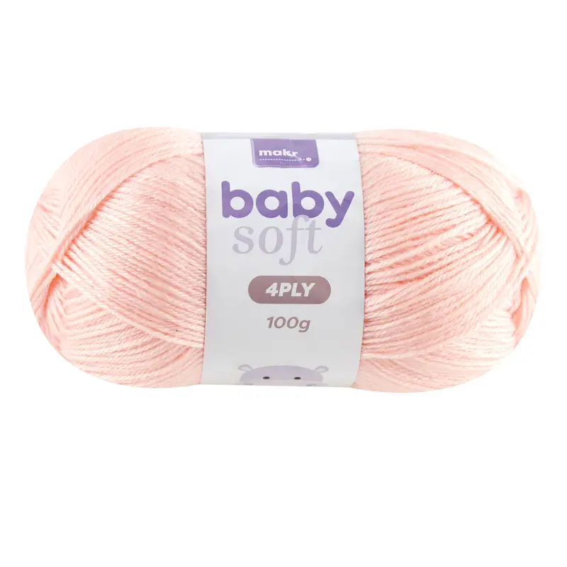 Makr Baby Soft Crochet & Knitting Yarn 4Ply, 100G Acrylic Nylon Blend Yarn 6