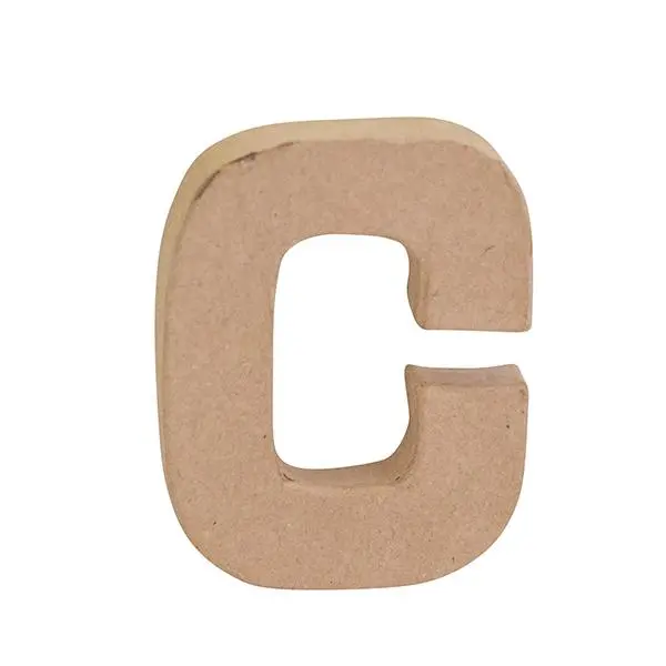 Makr Paper Mache, Small Letter C- 4 Inch 1