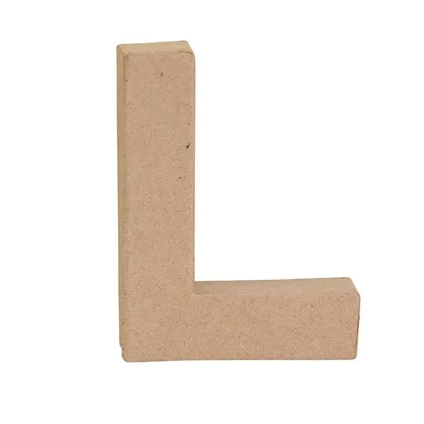 Makr Paper Mache, Small Letter L- 4" 1